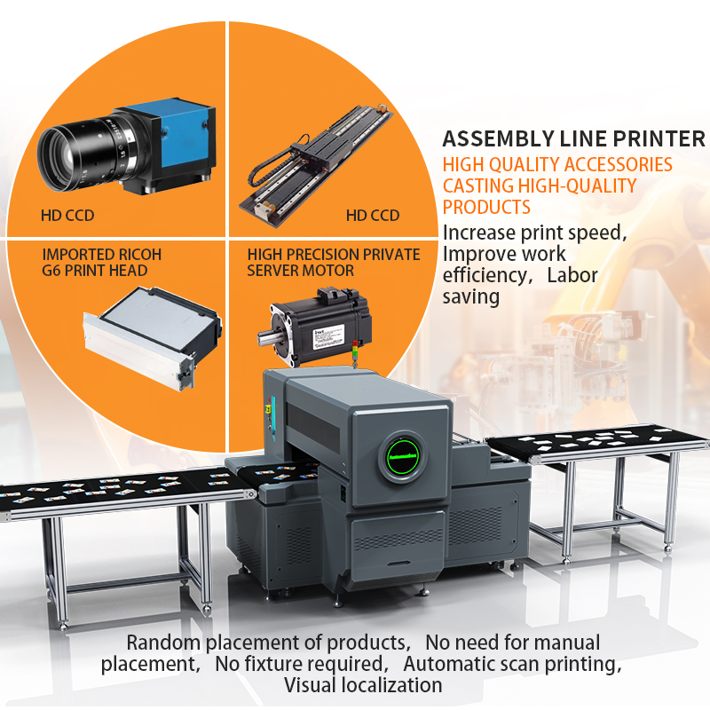 Vision positioning assembly line uv printer