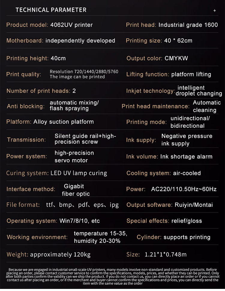 4062 uv printer details